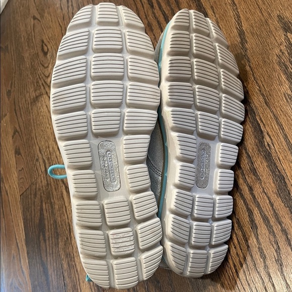 Skechers Silver Lace-Up Boots with Blue Highlights 9.5 Women’s - Picture 7 of 14